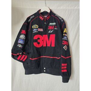 NASCAR GREG BIFFLE 3M BLACK TWILL COTTON JACKET JH DESIGN- XL Mens